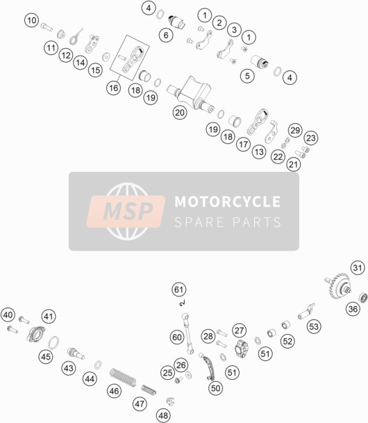 KTM 250 EXC Australia 2018 Uitlaatcontrole voor een 2018 KTM 250 EXC Australia