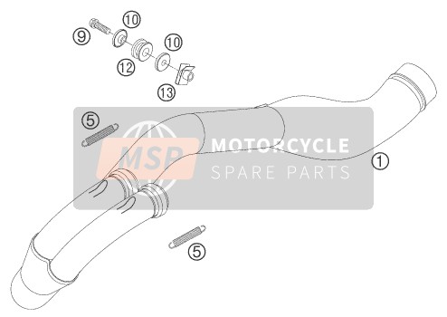 KTM 250 EXC FACTORY Europe 2005 Système d'échappement pour un 2005 KTM 250 EXC FACTORY Europe