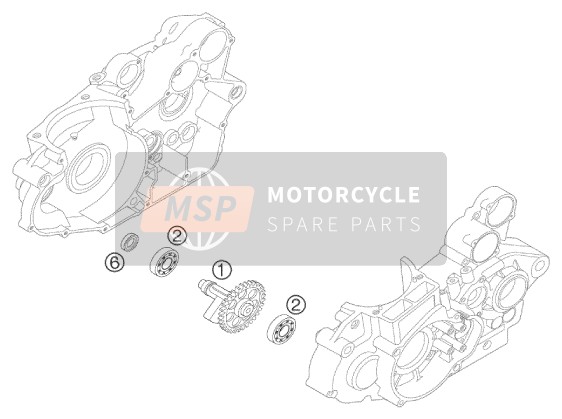 KTM 250 EXC RACING Australia 2002 AUSGLEICHSWELLE für ein 2002 KTM 250 EXC RACING Australia