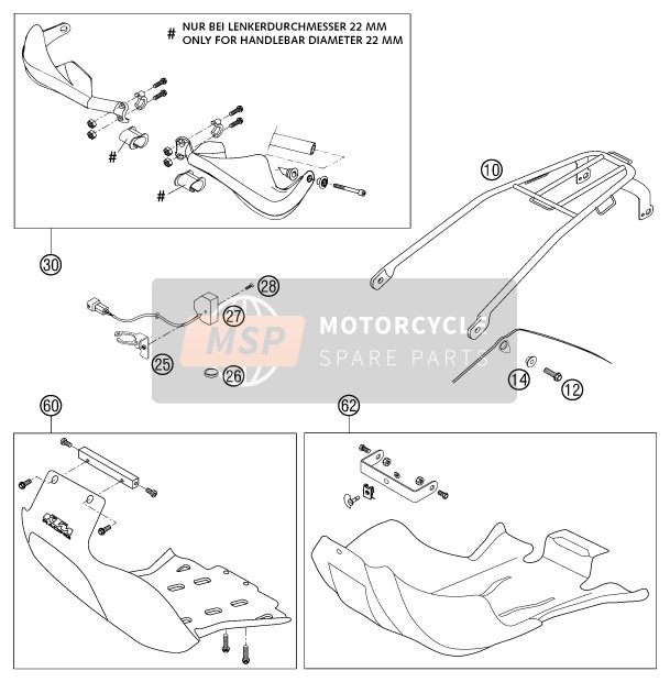 KTM 250 EXC RACING Australia 2003 Accessories for a 2003 KTM 250 EXC RACING Australia