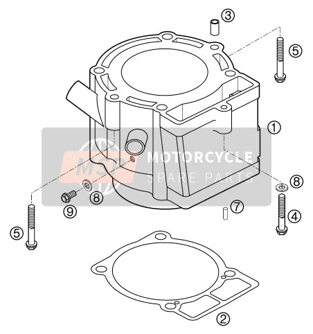 59430035000, Cilinder Basis Pakking 0,8mm 04, KTM, 0