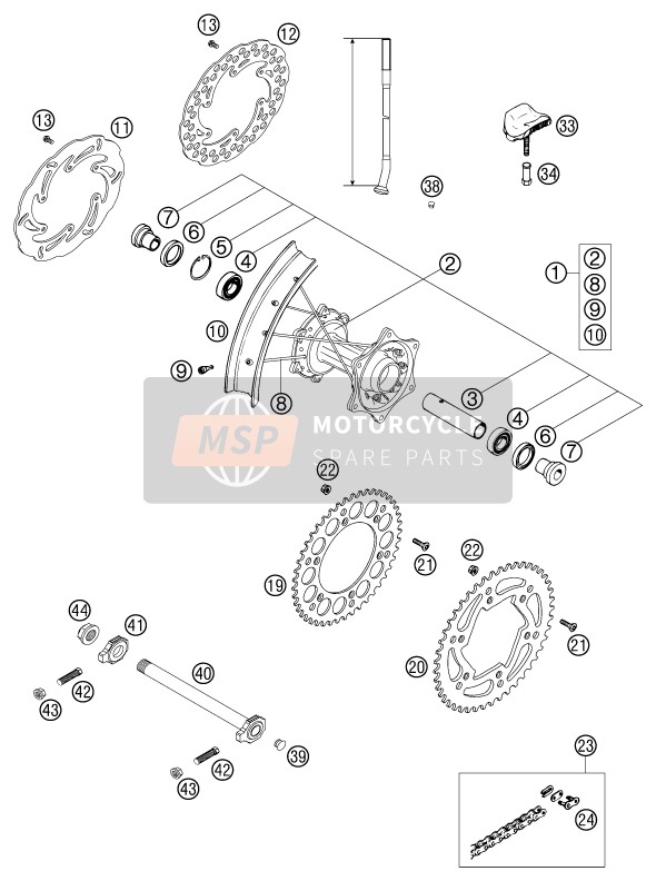 54810060100, Brake Disc Rear D=220mm     05, KTM, 0