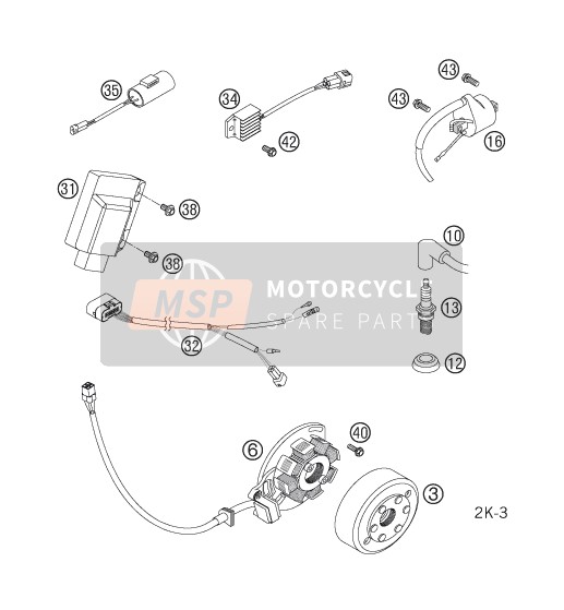 KTM 250 EXC SIX-DAYS Europe 2006 Ignition System for a 2006 KTM 250 EXC SIX-DAYS Europe