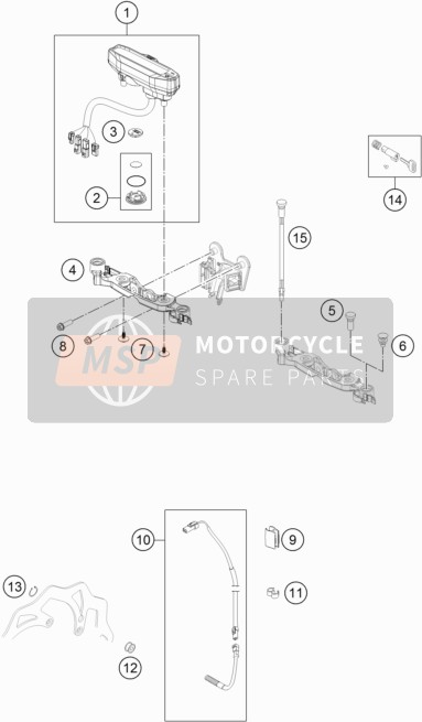 KTM 250 EXC Six Days TPI Europe 2018 Instrumenten / Slotsysteem voor een 2018 KTM 250 EXC Six Days TPI Europe