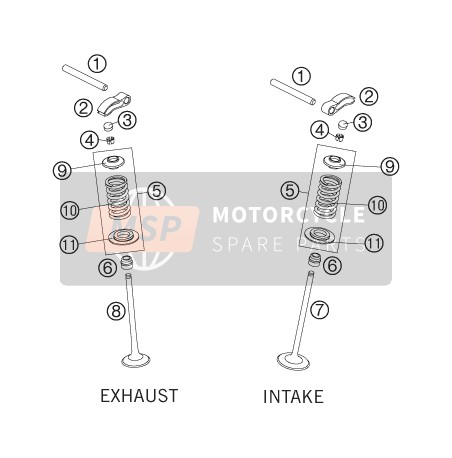 KTM 250 SX-F USA 2005 Valve Drive for a 2005 KTM 250 SX-F USA