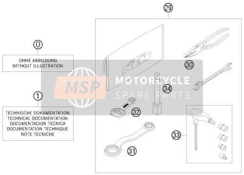 KTM 250 SX-F USA 2010 Boîtier séparé pour un 2010 KTM 250 SX-F USA