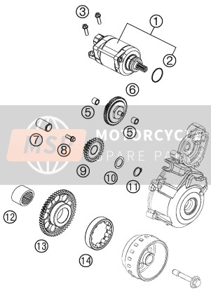 KTM 250 SX-F USA 2013 Electric Starter for a 2013 KTM 250 SX-F USA