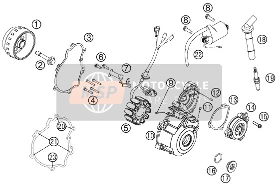 KTM 250 SX-F Europe 2013 Ignition System for a 2013 KTM 250 SX-F Europe