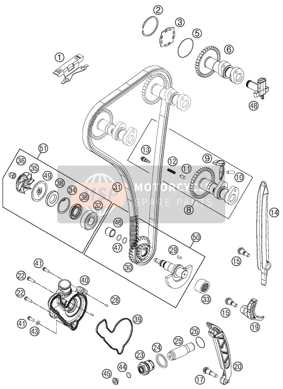 77235053000, Gasket For Water Pump Cover, KTM, 0