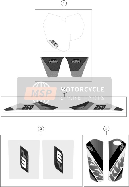 KTM 250 SX-F Europe 2015 Sticker voor een 2015 KTM 250 SX-F Europe