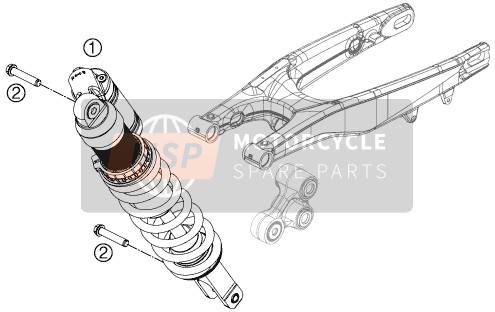 KTM 250 SX-F Europe 2015 Shock Absorber for a 2015 KTM 250 SX-F Europe