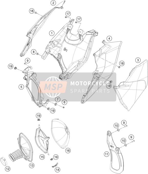 KTM 250 SX-F FACTORY EDITION USA 2015 Filtre à air pour un 2015 KTM 250 SX-F FACTORY EDITION USA