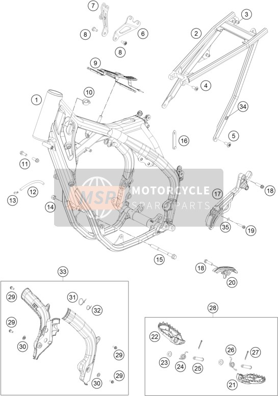 KTM 250 SX-F FACTORY EDITION USA 2015 Cadre pour un 2015 KTM 250 SX-F FACTORY EDITION USA