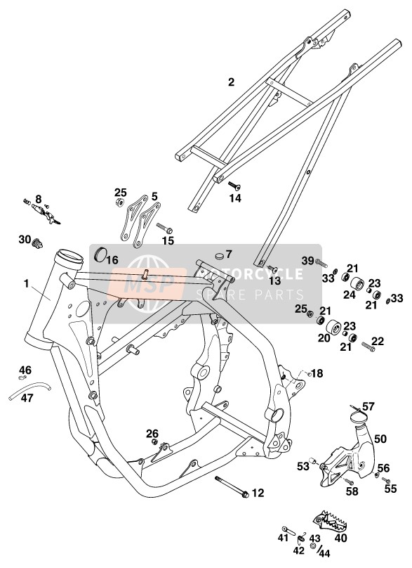 KTM 250 SX USA 1998 Frame for a 1998 KTM 250 SX USA