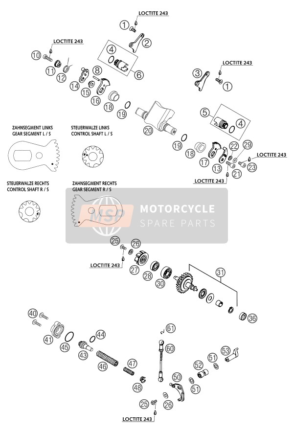 KTM 250 SX Europe 2004 Controllo dello scarico per un 2004 KTM 250 SX Europe