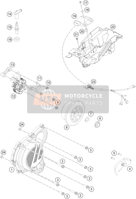 KTM 250 SX Europe 2018 Système de mise à feu pour un 2018 KTM 250 SX Europe