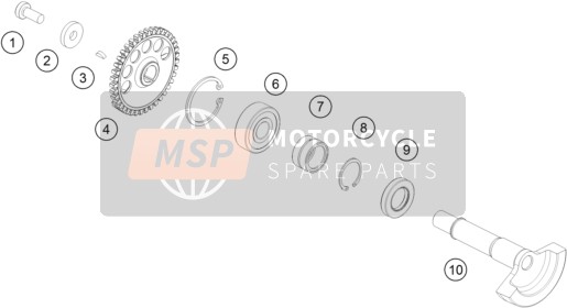 KTM 250 SX USA 2020 Balancer Shaft for a 2020 KTM 250 SX USA
