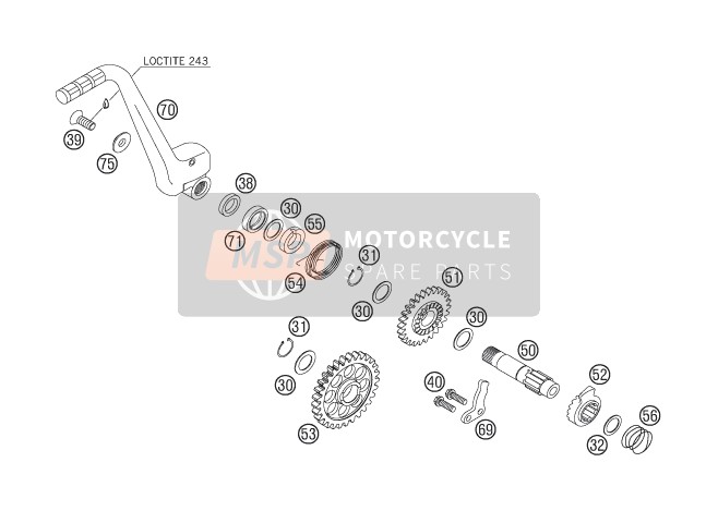 KTM 250 SXS-F Europe 2006 KICKSTARTER für ein 2006 KTM 250 SXS-F Europe