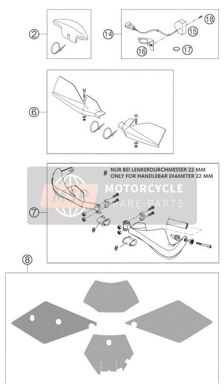 KTM 250 SXS Europe 2004 Accessoires pour un 2004 KTM 250 SXS Europe