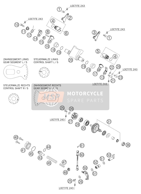 KTM 250 SXS Europe 2006 Controllo dello scarico per un 2006 KTM 250 SXS Europe