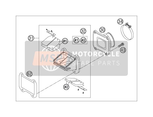 KTM 250 SXS Europe 2006 MEMBRANVENTILGEHÄUSE für ein 2006 KTM 250 SXS Europe