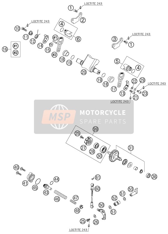 KTM 250 SXS Europe 2007 Contrôle d'échappement pour un 2007 KTM 250 SXS Europe