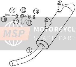 KTM 250 SXS Europe 2007 Sistema de escape para un 2007 KTM 250 SXS Europe