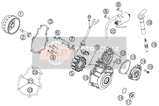 KTM 250 XC-F USA 2013 Ignition System for a 2013 KTM 250 XC-F USA