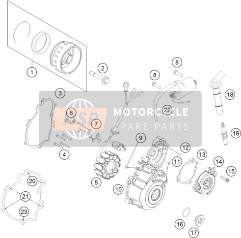 KTM 250 XC-F USA 2015 Ignition System for a 2015 KTM 250 XC-F USA