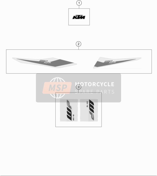 KTM 250 XC-F USA 2019 Sticker voor een 2019 KTM 250 XC-F USA