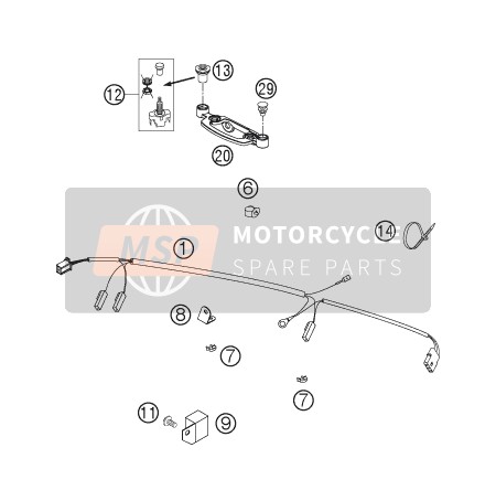 KTM 250 XC-W USA 2006 Cablaggio elettrico per un 2006 KTM 250 XC-W USA