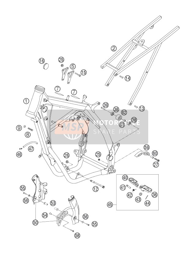 KTM 250 XC-W South Africa 2007 Frame for a 2007 KTM 250 XC-W South Africa