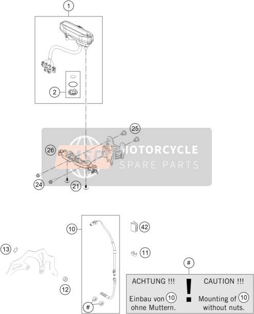 KTM 250 XC-W USA 2015 Instrumentos / Sistema de bloqueo para un 2015 KTM 250 XC-W USA