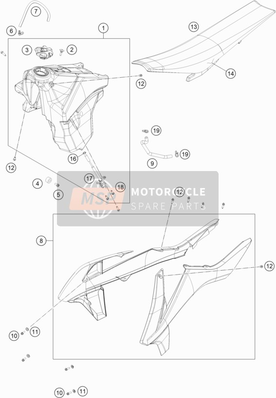 Tanque, Asiento