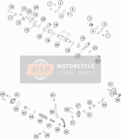 KTM 250 XC-W TPI USA 2020 Contrôle d'échappement pour un 2020 KTM 250 XC-W TPI USA