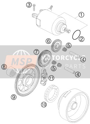 KTM 250 XCF-W South Africa 2010 Electric Starter for a 2010 KTM 250 XCF-W South Africa