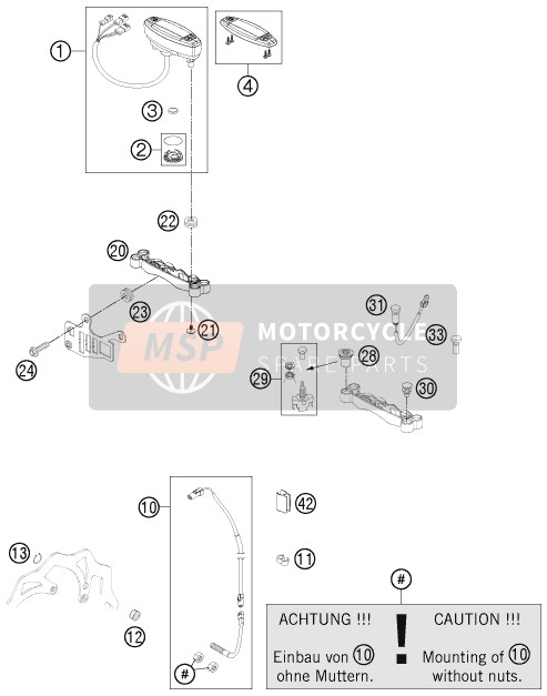 KTM 250 XCF-W USA 2013 Instruments / Lock System for a 2013 KTM 250 XCF-W USA