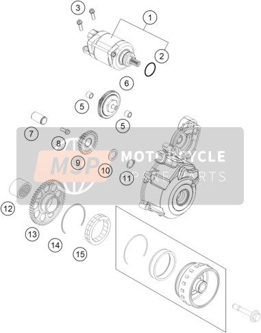 KTM 250 XCF-W USA 2014 Electric Starter for a 2014 KTM 250 XCF-W USA