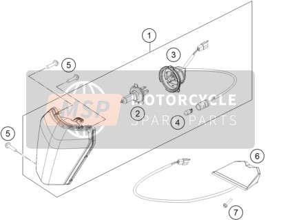 KTM 250 XCF-W USA 2014 Sistema de iluminación para un 2014 KTM 250 XCF-W USA