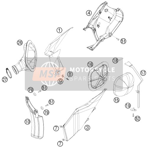 KTM 250 XCF-W SIX DAYS USA 2011 Air Filter for a 2011 KTM 250 XCF-W SIX DAYS USA