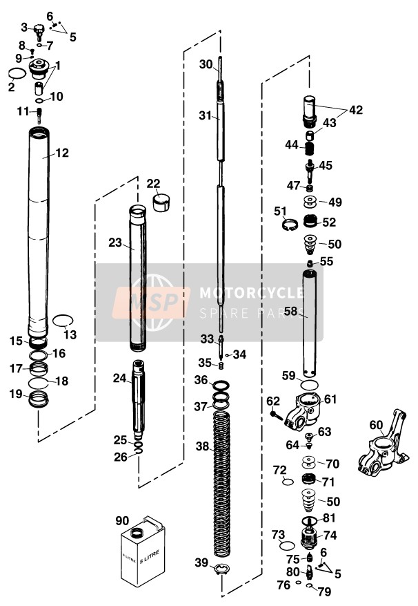 Front Fork Disassembled