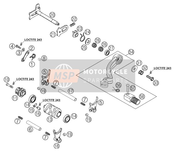 KTM 300 EXC Australia 2003 Shifting Mechanism for a 2003 KTM 300 EXC Australia