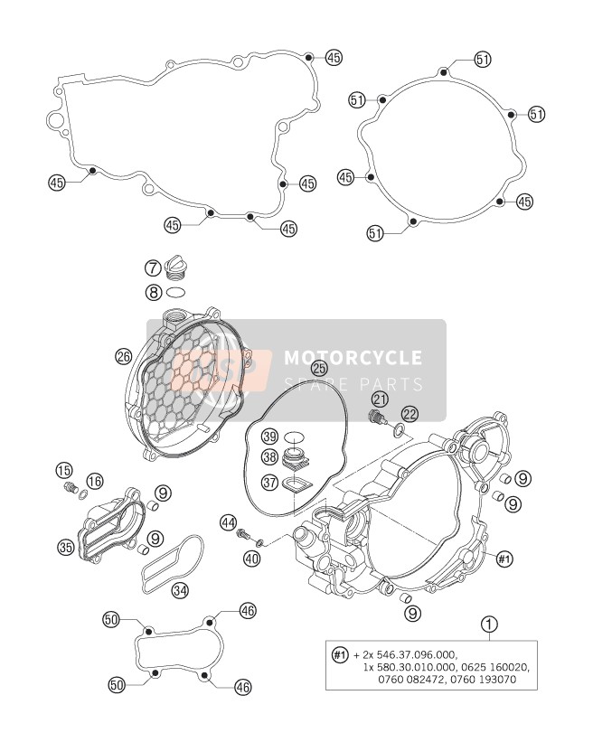 KTM 300 EXC Australia 2006 Clutch Cover for a 2006 KTM 300 EXC Australia