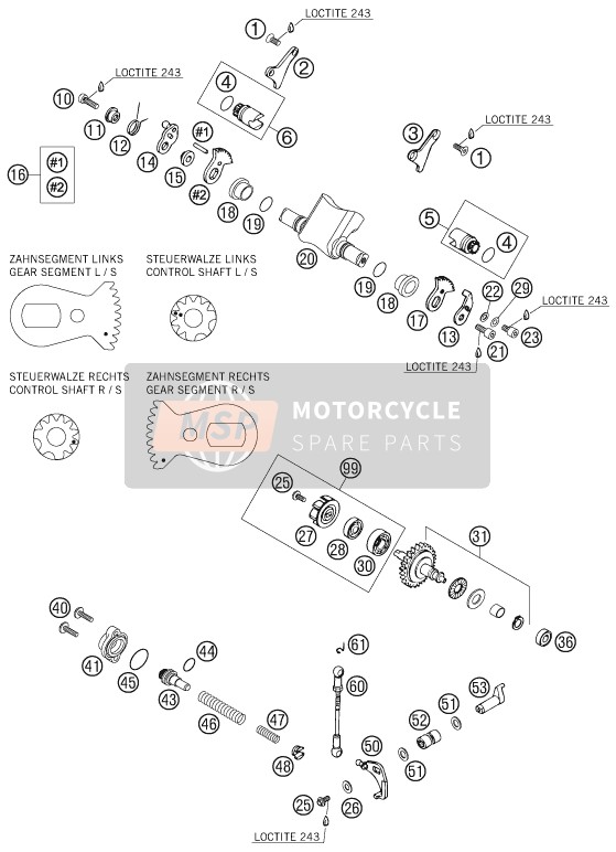 KTM 300 EXC Europe 2007 Controllo dello scarico per un 2007 KTM 300 EXC Europe