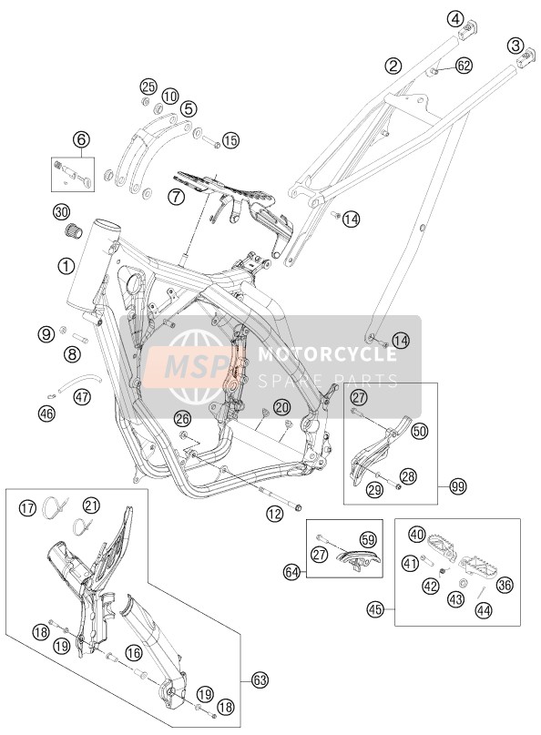 KTM 300 EXC Australia 2012 Rahmen für ein 2012 KTM 300 EXC Australia