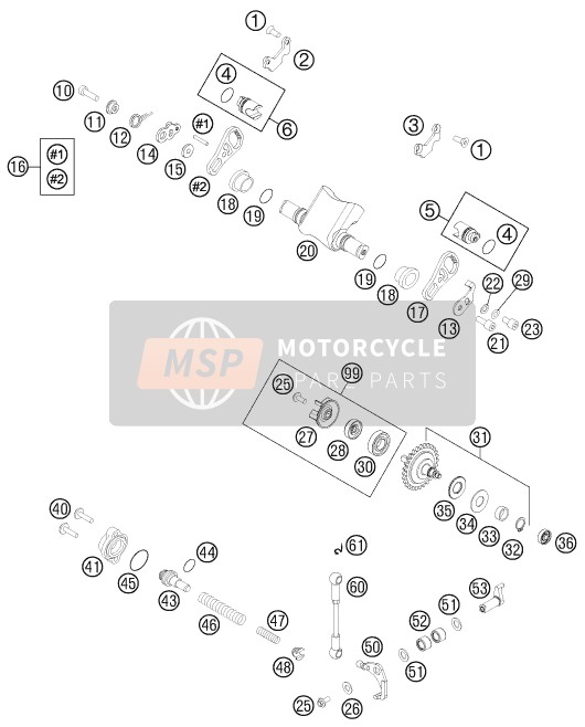 KTM 300 EXC Europe 2015 Controllo dello scarico per un 2015 KTM 300 EXC Europe