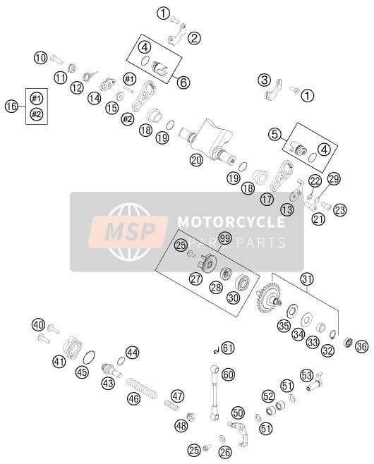 KTM 300 EXC FACTORY EDIT. Europe 2011 Exhaust Control for a 2011 KTM 300 EXC FACTORY EDIT. Europe