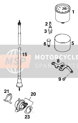 KTM 300 MXC M/O 13lt USA 1996 INSTRUMENTE/SPERRSYSTEM für ein 1996 KTM 300 MXC M/O 13lt USA