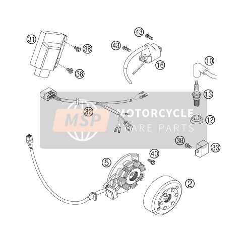 KTM 300 XC-W USA 2007 Ignition System for a 2007 KTM 300 XC-W USA