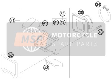 KTM 300 XC-W USA 2011 Caja de válvula de láminas para un 2011 KTM 300 XC-W USA